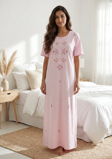 Blush – Hosiery Cotton Nighty