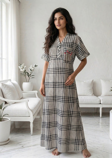 Checkara - Handloom Cotton Nighty