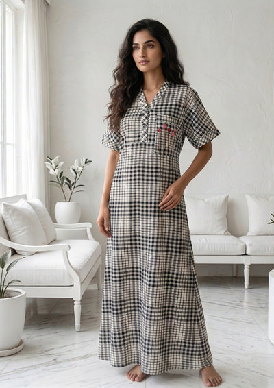 Checkara - Handloom Cotton Nighty