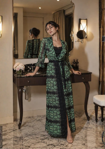 Nerina - Satin 2 Piece Nighty Gown Set