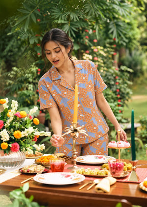 Waffle - Cotton Poplin Pajama Set