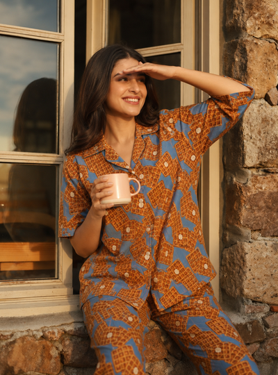 Waffle - Cotton Poplin pajama set