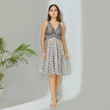 Grey - Georgette bridal Baby Doll